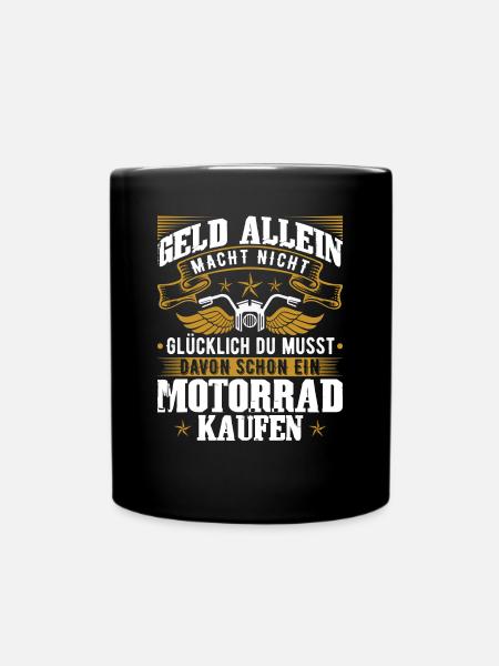 Biker Geschenkidee - Tasse einfarbig - Schwarz