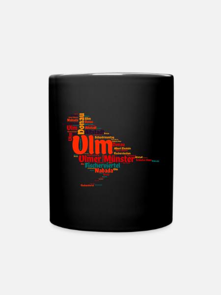 Ulmer Spatz - Tasse einfarbig - Schwarz