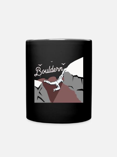Schwindelfreier Boulderer Felswand - Tasse einfarbig - Schwarz