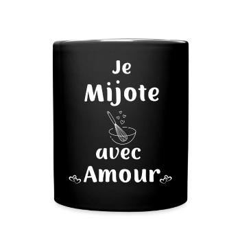 KITCHEN APRON I SIMMER WITH LOVE - Full Colour Mug - black - Front