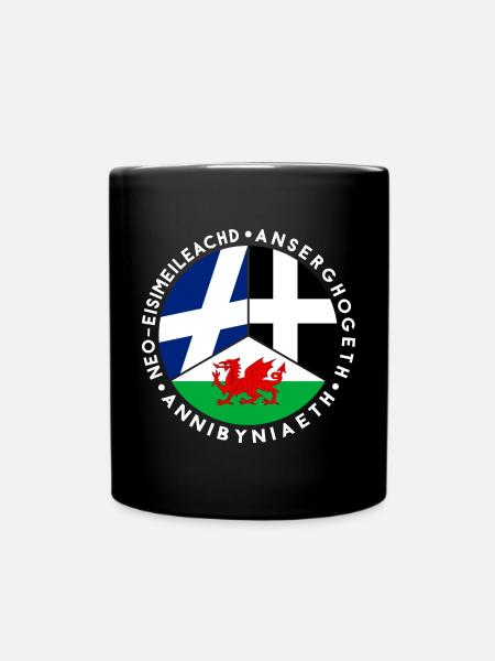 Scottish, Welsh, Cornish Independence, Celtic - Full Colour Mug - black