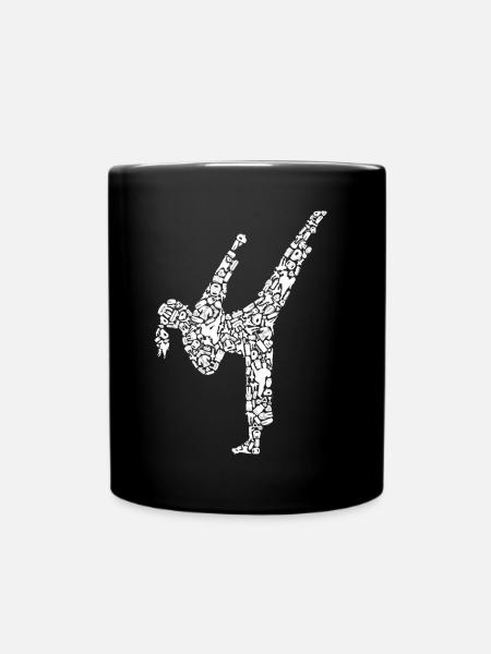 Karate Girl Kampfsport Frauen Kinder Taekwondo - Tasse einfarbig - Schwarz