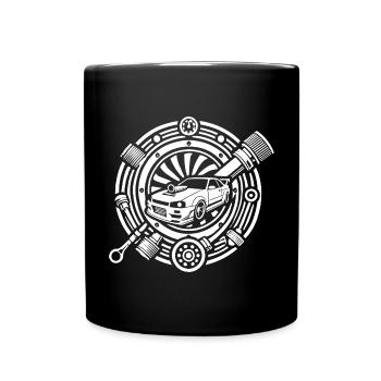 Car Tuning Logo - Full Colour Mug - black - Front