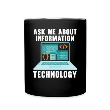 I.T. Dept Haben Sie versucht, es aus- und wieder a - Tasse einfarbig - Schwarz - Vorne