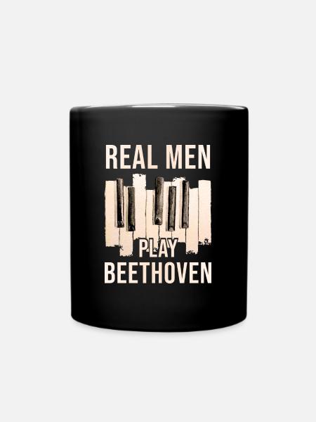 Beethoven - Tasse einfarbig - Schwarz