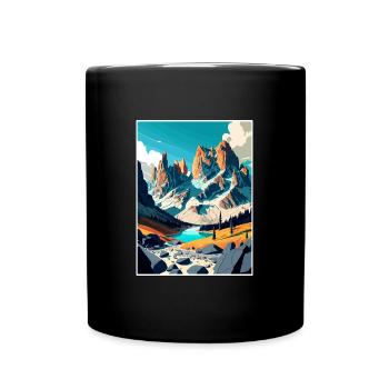Dolomiten Dolomiten Dolomiten Gebirge Italien - Tasse einfarbig - Schwarz - Vorne