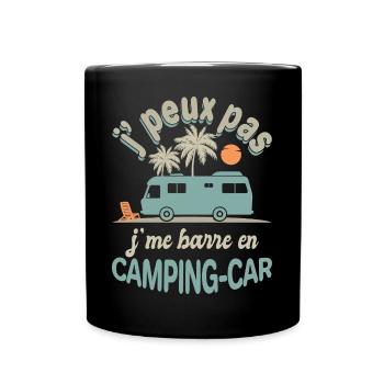 Camping-Car Je Me Barre Humour Voyage Liberté - Mug uni - noir - Devant