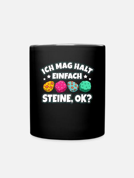 Steine - Tasse einfarbig - Schwarz