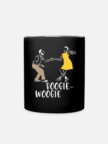 Fetziger Boogie-Woogie Tanzabend - Tasse einfarbig - Schwarz