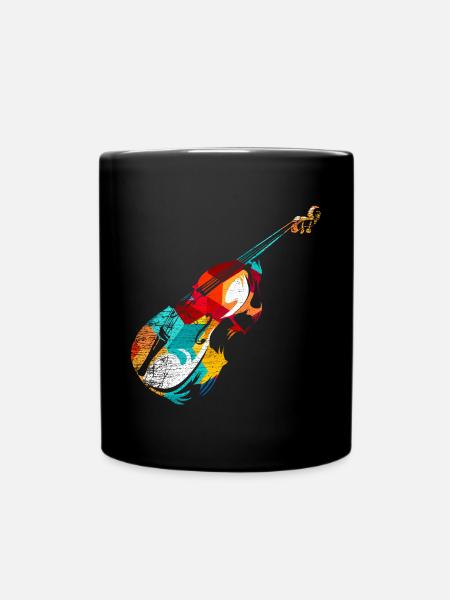 Brummender Kontrabass Jazzorchester - Tasse einfarbig - Schwarz