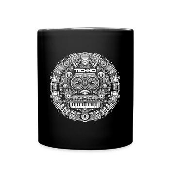 Techno Music Logo - Full Colour Mug - black - Front