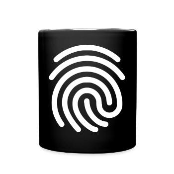 Finger ID - Tasse einfarbig - Schwarz - Vorne