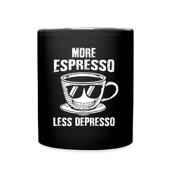 Espresso - Tasse einfarbig - Schwarz - Vorne