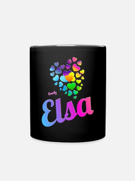 Elsa Geburtstag Elsa - Tasse einfarbig - Schwarz