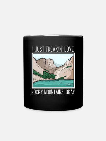 Naturverbundener Rockies Camper - Tasse einfarbig - Schwarz