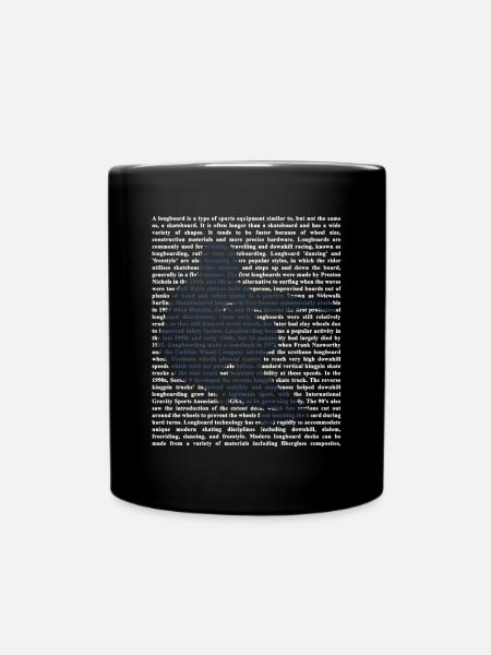 Waghalsiger Longboard Downhillprofi - Tasse einfarbig - Schwarz