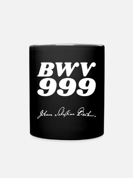 Johann Sebastian Bach BWV 999 - Tasse einfarbig - Schwarz