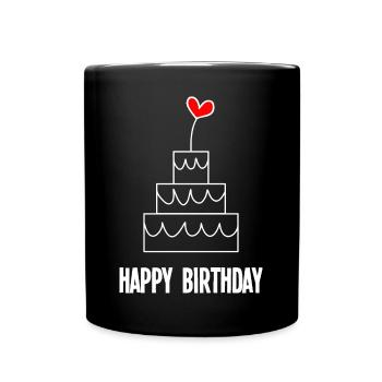 ALLES GUTE ZUM GEBURTSTAG. ALLES GUTE ZUM GEBURTSTAG. JAHRESTAG - Tasse einfarbig - Schwarz - Vorne