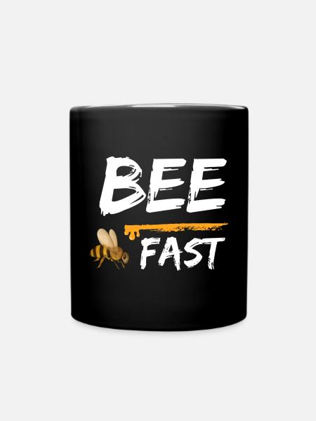Bee Fast Bees Honey - Full Colour Mug - black