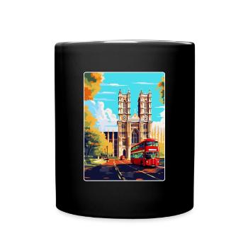 Westminster Abbey London England Uk Travel Poster - Full Colour Mug - black - Front