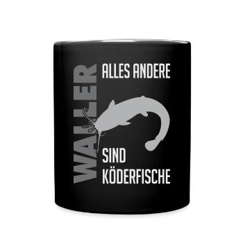 Wels fischen Kampf mit dem starken Wels - Tasse einfarbig - Schwarz - Vorne