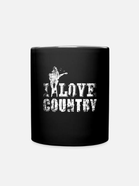 Countrymusic Geschenk - Tasse einfarbig - Schwarz