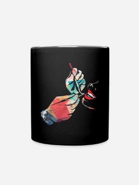 Strahlender Zahnarzt Zahnkontrolle - Tasse einfarbig - Schwarz