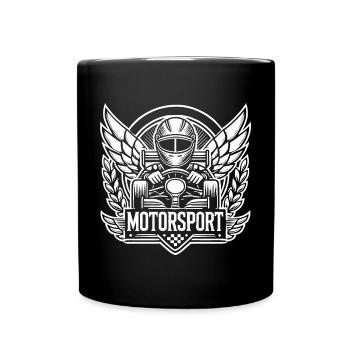 Motorsport Logo - Tasse einfarbig - Schwarz - Vorne