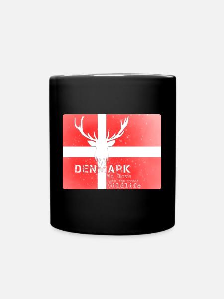 Dämark Wildtiere Denmark wildlife - Tasse einfarbig - Schwarz