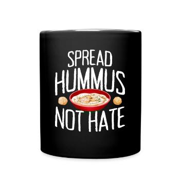 Faites-vous plaisir avec le végétalien Hummus Not Hate - Mug uni - noir - Devant