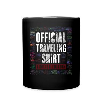 Reiselust Stempel Flug Reisen Urlaub Kreuzfahrt - Tasse einfarbig - Schwarz - Vorne