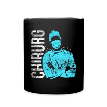 Furchtlose Chirurgin Notaufnahme - Tasse einfarbig - Schwarz - Vorne