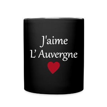 J'aime l'auvergne - Mug uni - noir - Devant