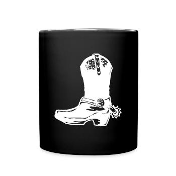 Cowboystiefel - Tasse einfarbig - Schwarz - Vorne