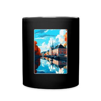 Karlstad Schweden Vintage Reiseplakat Souvenir WPA - Tasse einfarbig - Schwarz - Vorne