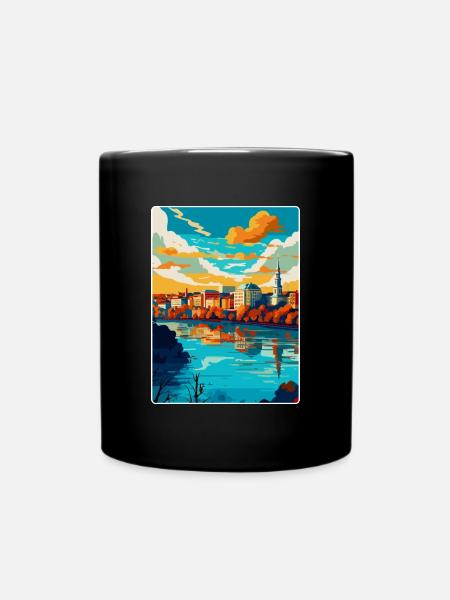 Belgrad Serbien Vintage Reiseplakat Souvenir WPA - Tasse einfarbig - Schwarz