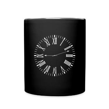 Roman clock - Full Colour Mug - black - Front