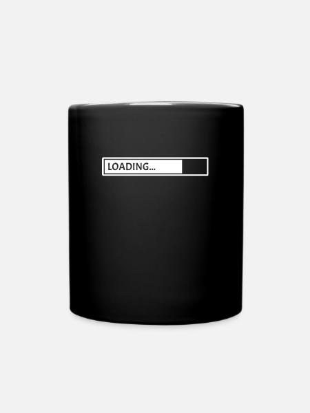 Ladebalken weiß - Tasse einfarbig - Schwarz