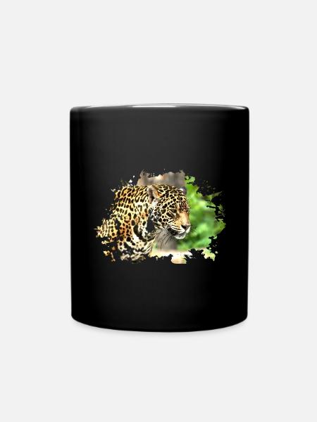 Leopard - Tasse einfarbig - Schwarz