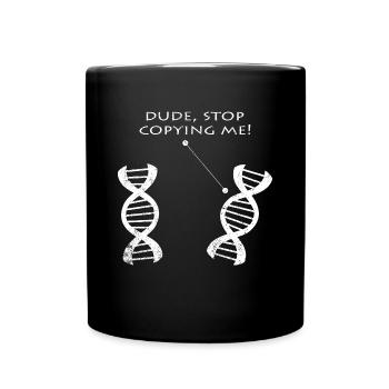 Biologie Lustige Sprüche DNA Biologen Geschenk - Tasse einfarbig - Schwarz - Vorne