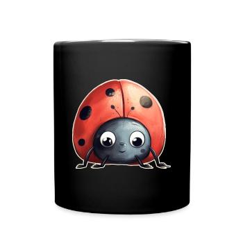 Marienkäfer - Tasse einfarbig - Schwarz - Vorne