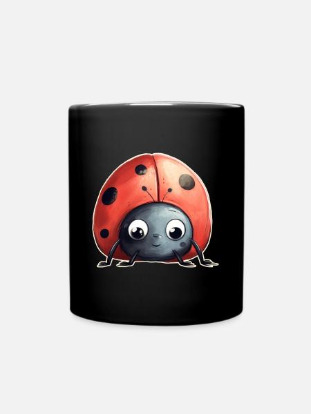 Marienkäfer - Tasse einfarbig - Schwarz