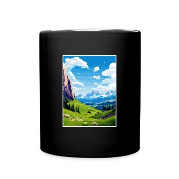 Dolomiten Dolomiten Dolomiten Gebirge Italien - Tasse einfarbig - Schwarz - Vorne