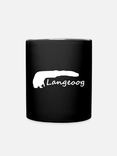 Langeoog - Tasse einfarbig - Schwarz