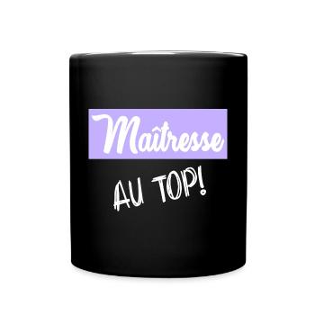 Geliebte - Tasse einfarbig - Schwarz - Vorne