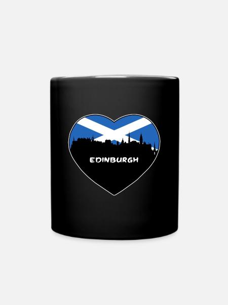 Edinburgh Schottland Flagge Skyline Reise Souvenir - Tasse einfarbig - Schwarz