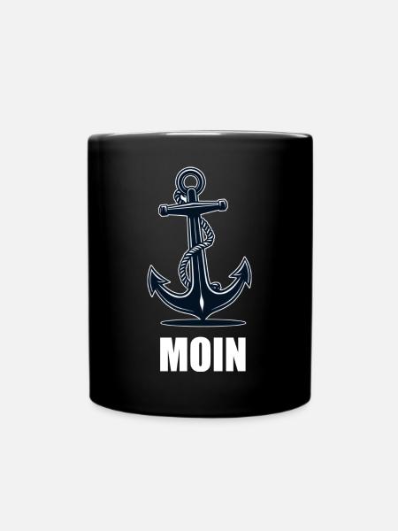 Moin Anker - Tasse einfarbig - Schwarz