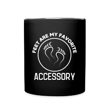 Füße sind mein Lieblingsaccessoire - Tasse einfarbig - Schwarz - Vorne