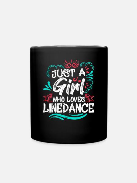 Linedance Geschenk - Tasse einfarbig - Schwarz