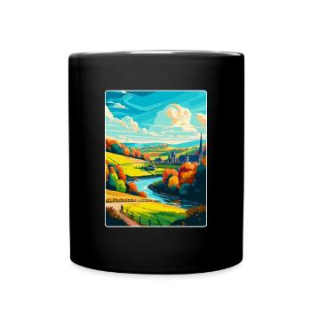 Ardennen Frankreich Vintage Reiseplakat Souvenir WPA - Tasse einfarbig - Schwarz - Vorne